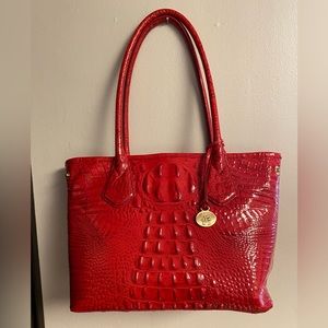 Handbag- crocodile style 14 1/4 “ wide by 8 3/4” tall with 9” drop tall handle